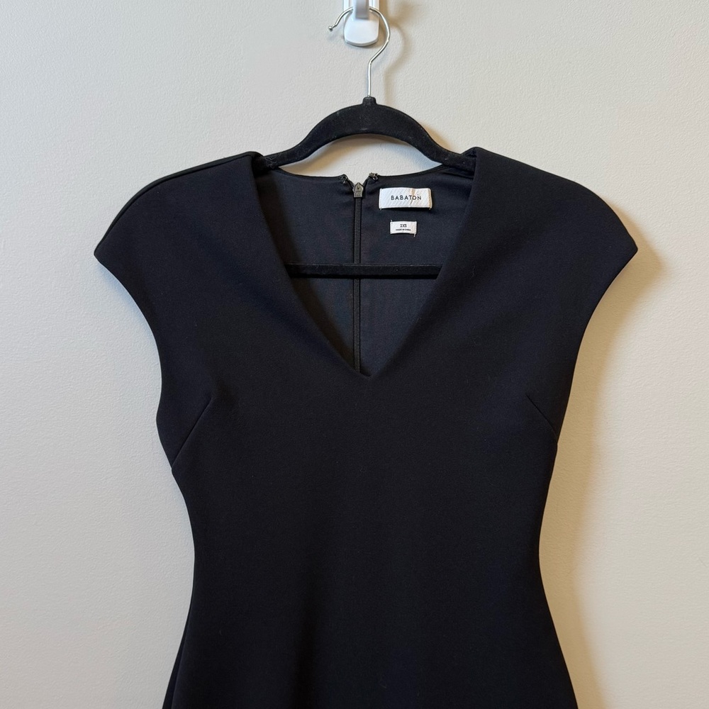 Babaton Aritzia Maxi cap sleeve v-neck Press dress - Black - Picture 3 of 7